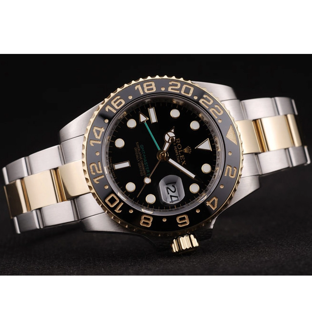 Best AAA Replica Sites 98229 Bezel Master Dial Rolex GMT II Black Black Ceramic 0707